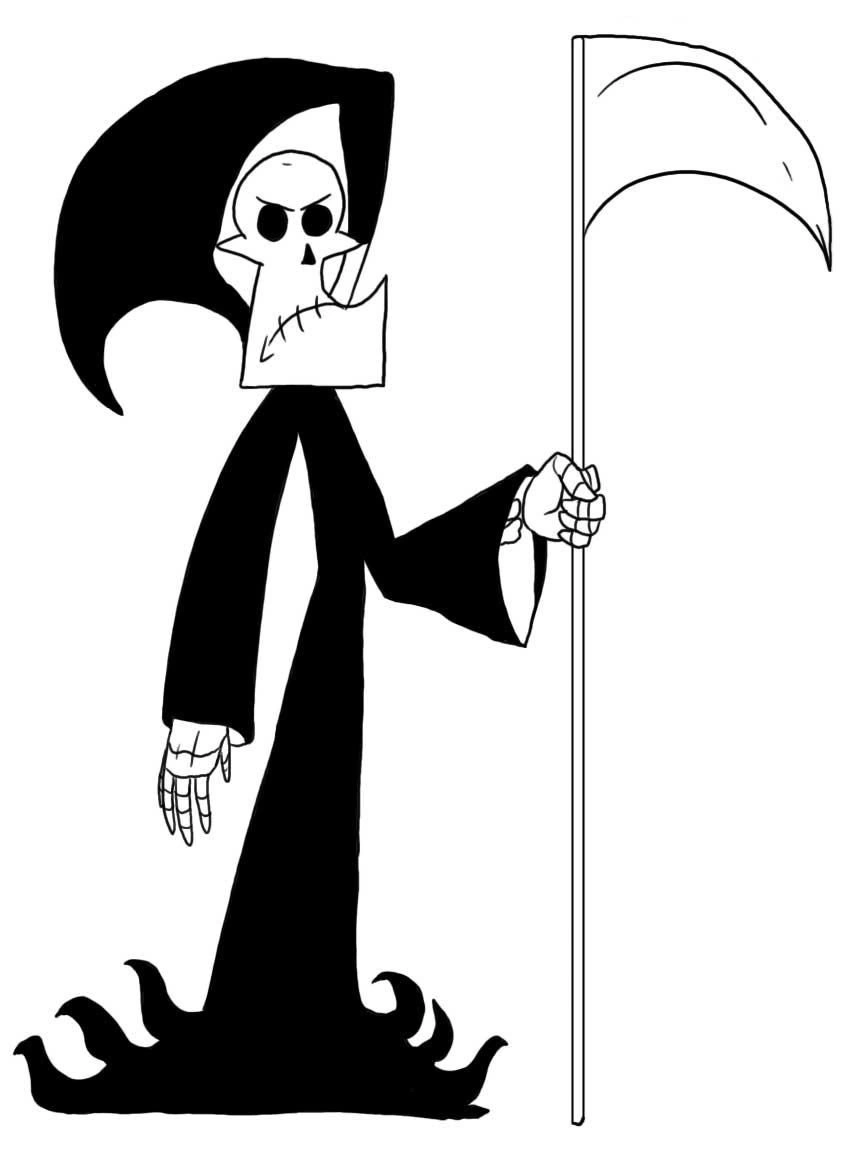 Coloring page proud grim reaper